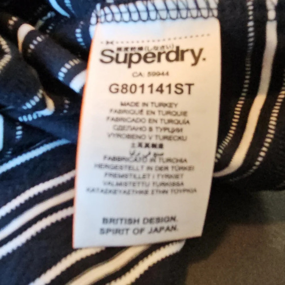 Superdry Black & White Striped Miami Stretch BodyCon Tank Dress sz 8. Summer - Picture 10 of 11